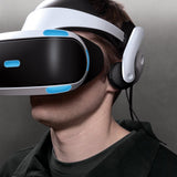 Mantis VR headset for PlayStation VR on person front view